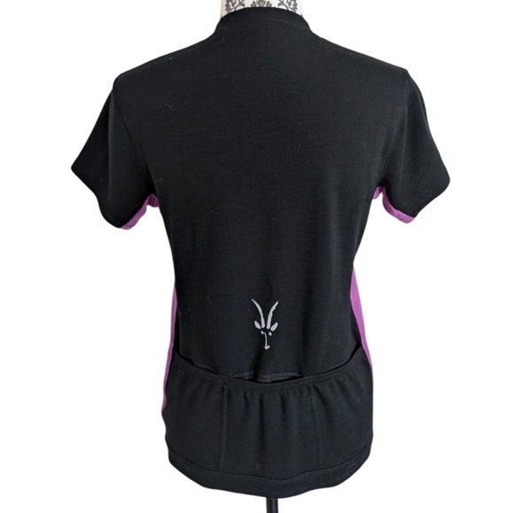 Ibex Giro Cycling Jersey Merino Wool Black Purple Short Sleeves Women's Large - Picture 5 of 10